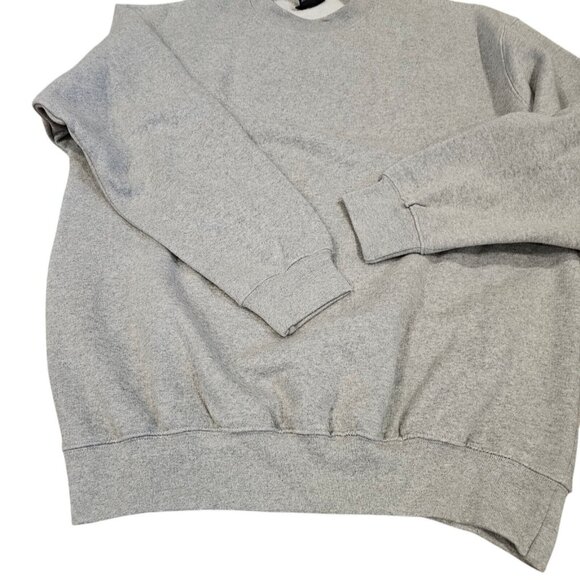 90s Y2K Mens Large Tall Heathered Gray Crewneck Sweatshirt Pullover Classic - Picture 3 of 9